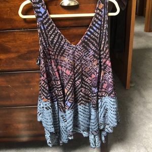 Free People never worn handkerchief hem top L